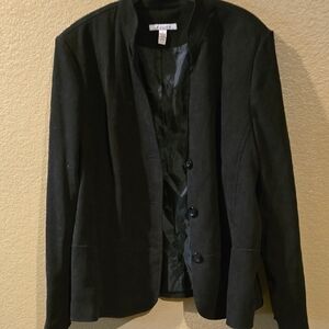 LINED Black Blazer with Button Closure SIZE 16